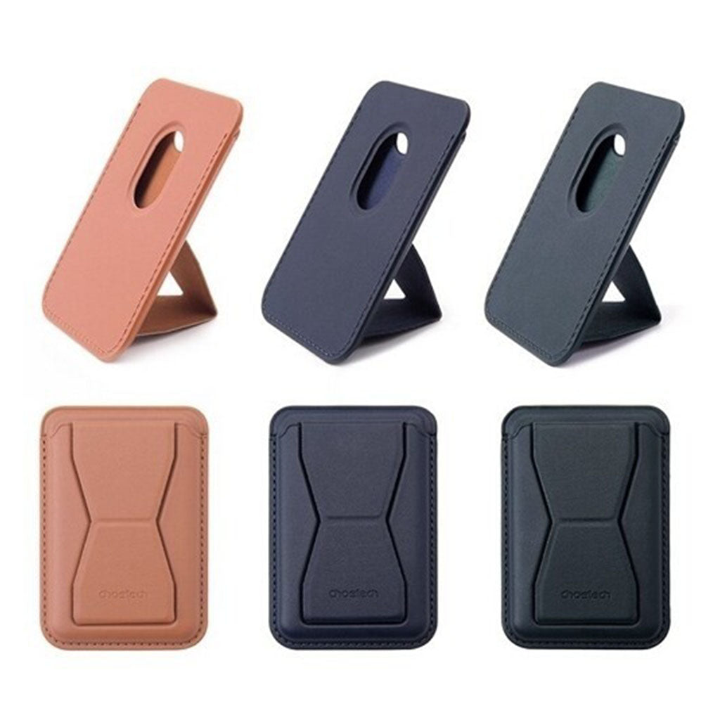 Choetech PC0003-DBW Magnetic Card Holder for iPhone 12/13/14 - Brown(ELECHOPC0003DBW) - 5