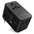 Choetech PD5022 70W Travel Adapter w/ Built-in USB-C Cable - Black(ELECHOPD5022) - 1