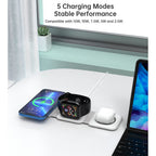 Choetech T588-F-WH 3-in-1 Foldable Fast Wireless Charger(ELECHOT588FWH) - 9