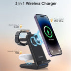 Choetech T608-F-BK 15W 4-in-1 Wireless Charger Stand - Black(ELECHOT608FBK) - 5