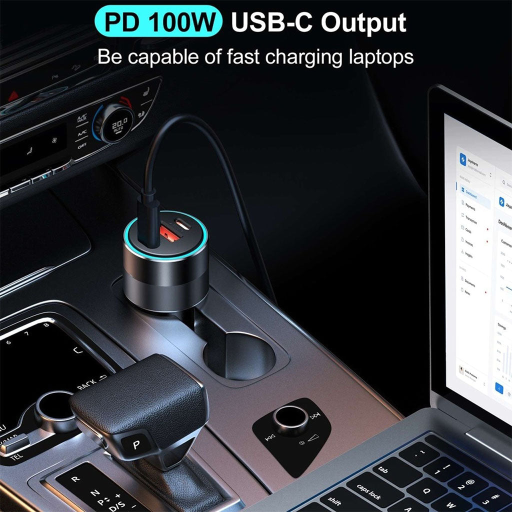 Choetech TC0011 130W 3-Port Fast Car Charger(ELECHOTC0011) - 3