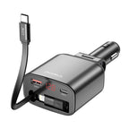 Choetech TC0033 105W USB-C+USB-A Fast Car Charger w/ Stretchable USB-C & Lightning Cables(ELECHOTC0033) - 1