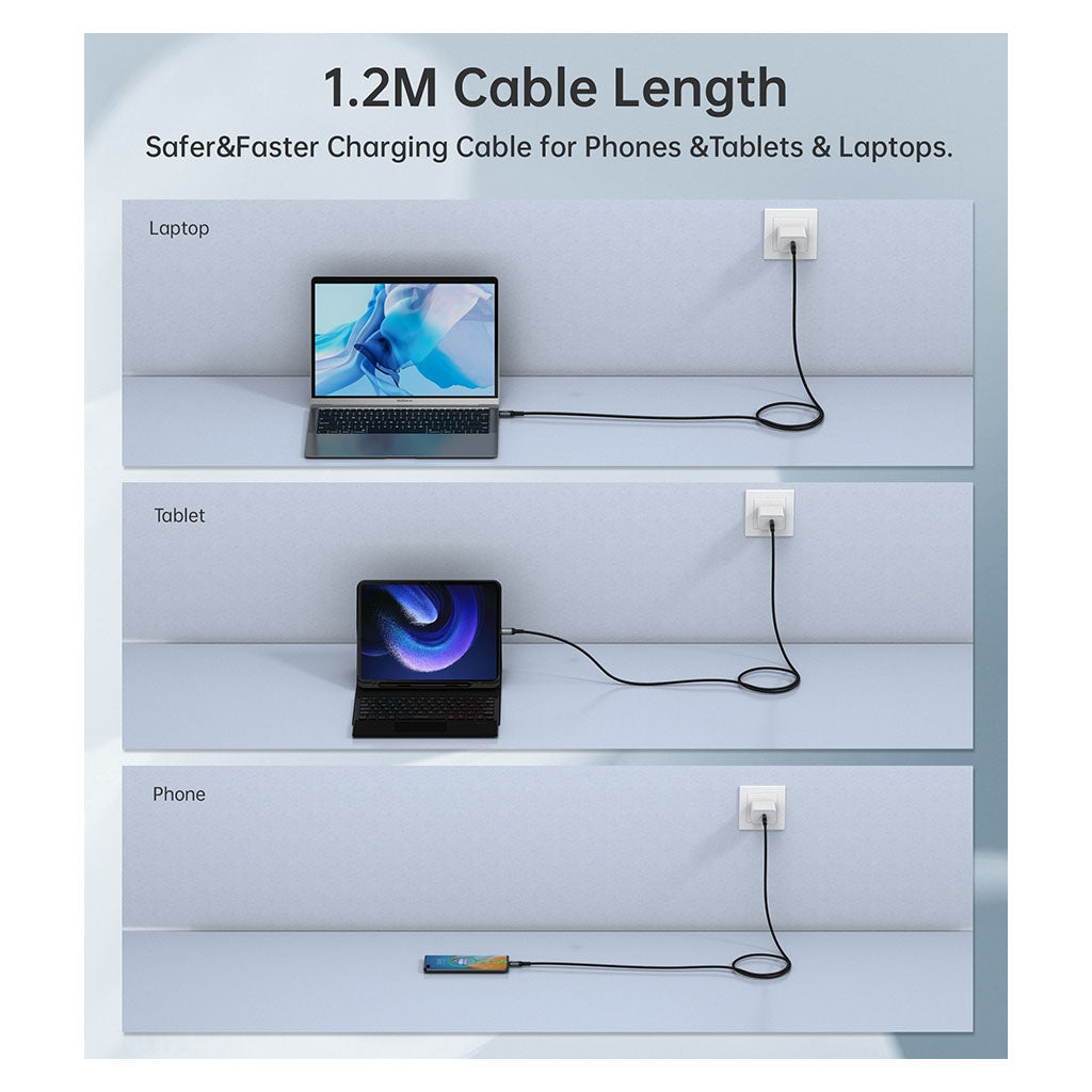 Choetech XCC-1042 2m 240W PD 8K 60Hz Video & Audio USB-C Braided Cable(ELECHOXCC1042) - 5