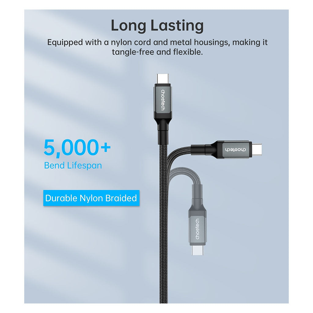 Choetech XCC-1042 2m 240W PD 8K 60Hz Video & Audio USB-C Braided Cable(ELECHOXCC1042) - 8