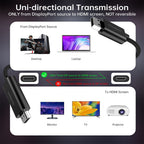 Choetech XDH01 2m 4K 60Hz DisplayPort to HDMI Braided Cable(ELECHOXDH01) - 5