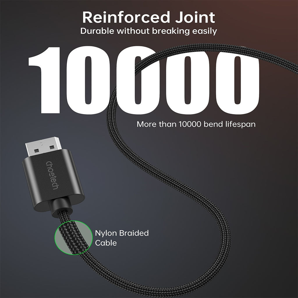 Choetech XDH01 2m 4K 60Hz DisplayPort to HDMI Braided Cable(ELECHOXDH01) - 9