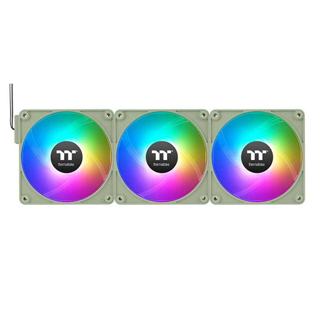 Thermaltake CT120 120mm EX Reverse ARGB Magnetic Connect PWM Fans Green - 3 Pack(CL-F198-PL12MG-A) - 1