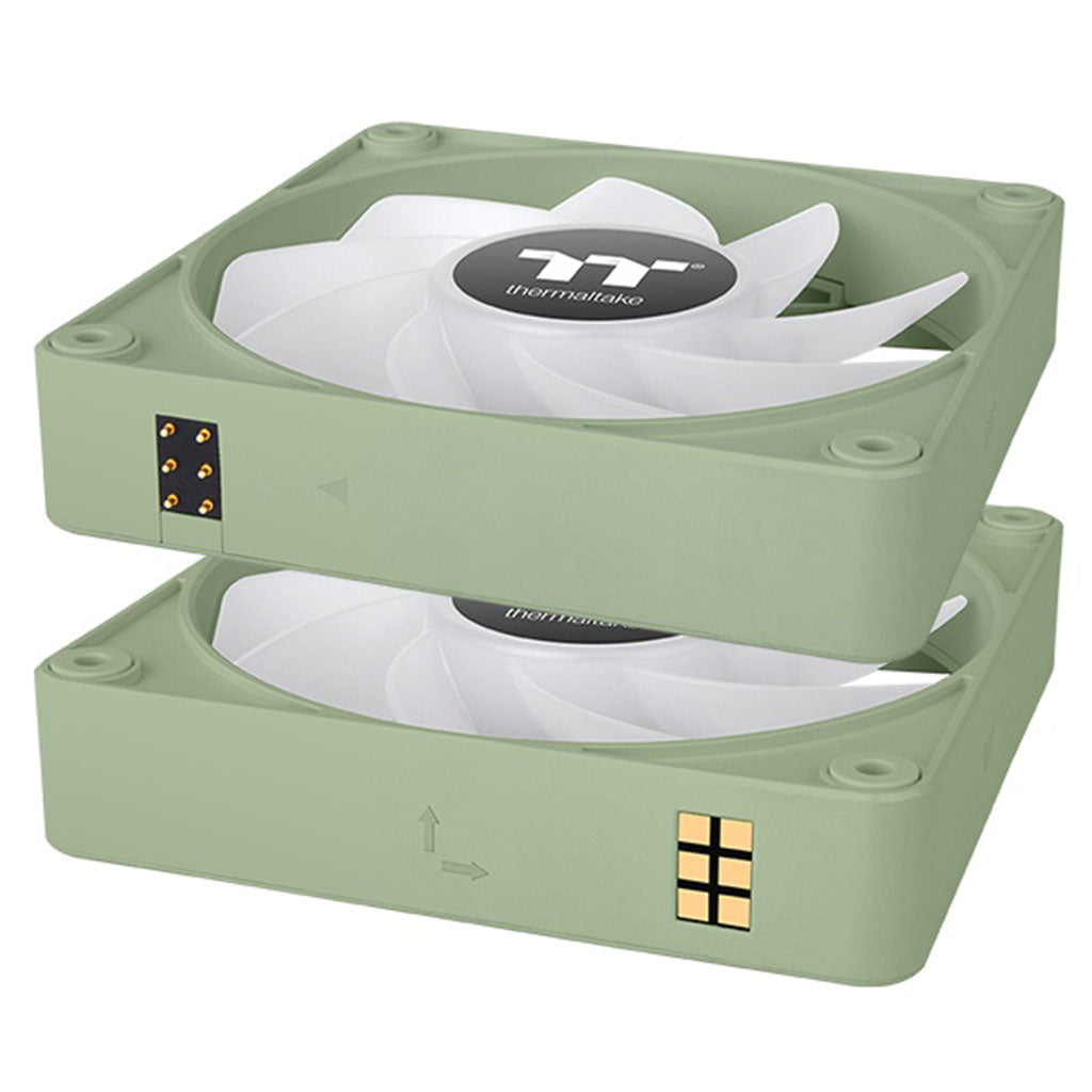 Thermaltake CT120 120mm EX Reverse ARGB Magnetic Connect PWM Fans Green - 3 Pack(CL-F198-PL12MG-A) - 3