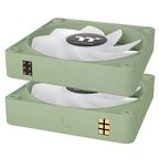 Thermaltake CT120 120mm EX Reverse ARGB Magnetic Connect PWM Fans Green - 3 Pack(CL-F198-PL12MG-A) - 3