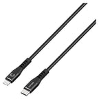 Comsol 1.2m USB-C to Lightning Cable Reinforced with Aramid Fibre - Black(CLKVBK) - 2