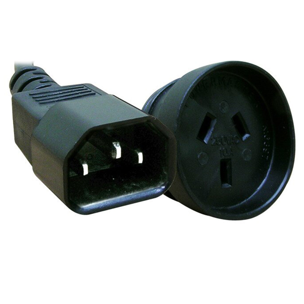 Comsol 25cm Power Cable IEC-C14(M) - 3PIN AUS (F)(IEC-3F-.15) - 1