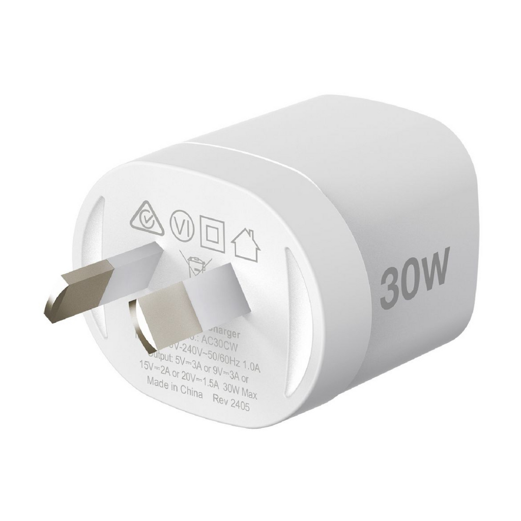 Comsol 30W GaN USB-C Wall Charger - White(AC30CW) - 2
