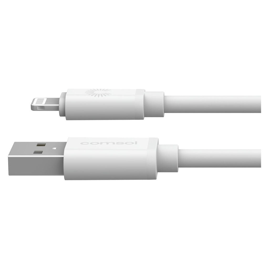 Comsol 3m Apple Lightning to USB Cable - White(AL30WH) - 4