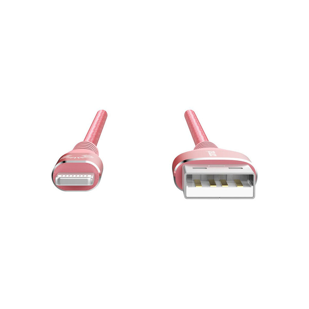 Comsol 3m USB-A to Lightning Cable Reinforced with Aramid Fibre - Pink(AL3KVPK) - 2