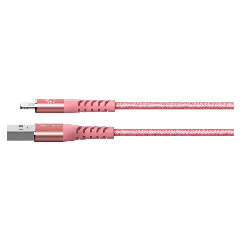 Comsol 3m USB-A to Lightning Cable Reinforced with Aramid Fibre - Pink(AL3KVPK) - 3