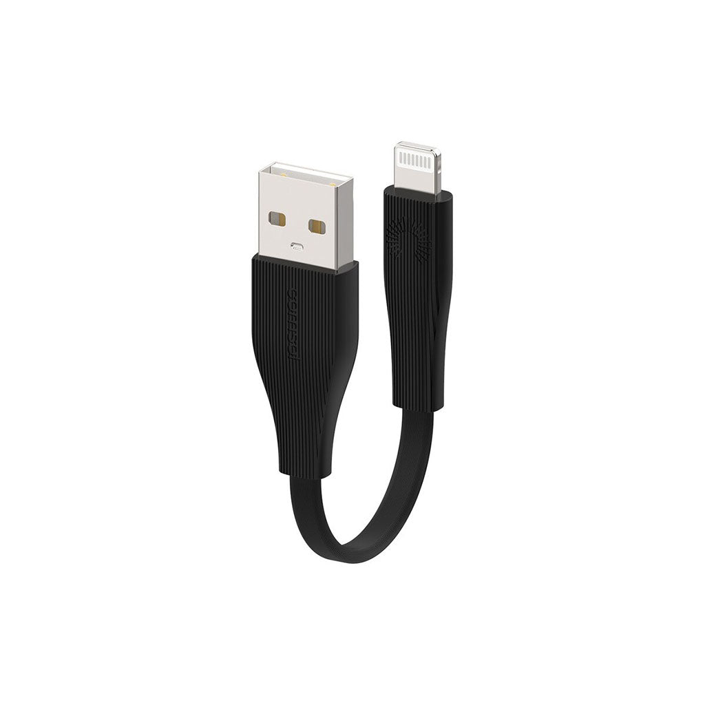 Comsol Apple Lightning Flat Cable 10cm - Black(ALSH10BK) - 1