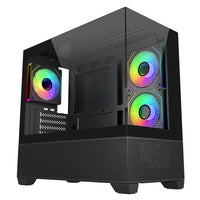 Cooler Master Elite 490 ARGB Tempered Glass Micro-ATX Case - Black(E490-KHNN-S00) - 1