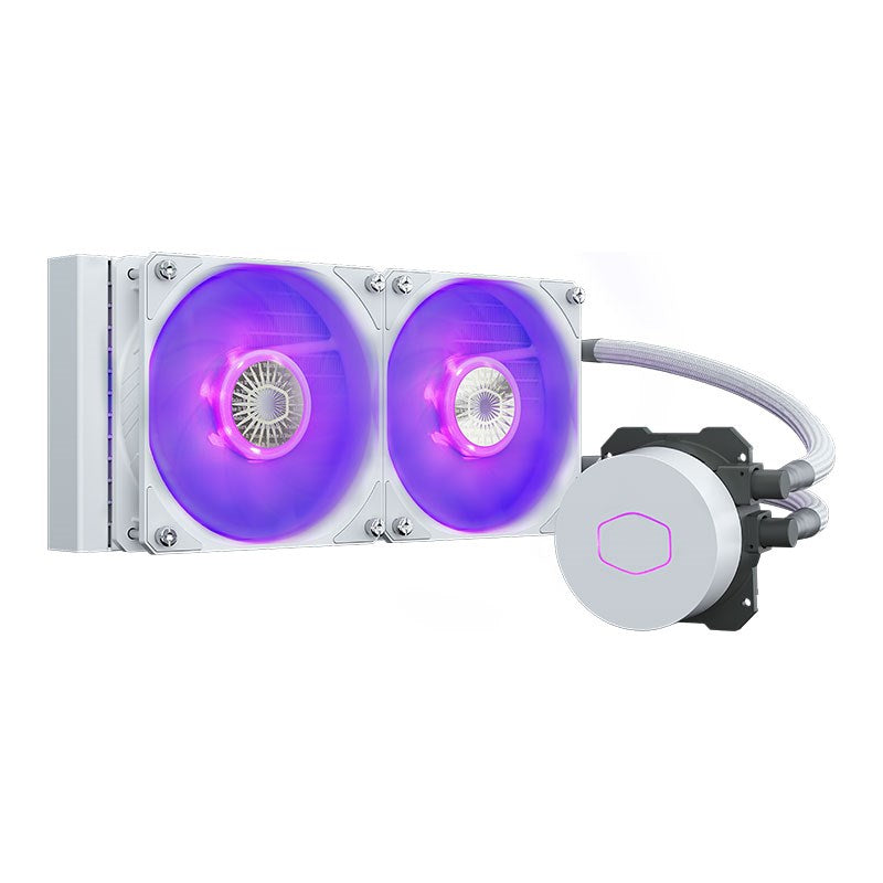 Refurbished - Cooler Master MasterLiquid ML240L RGB V2 AIO Liquid CPU Cooler - White(MLW-D24M-A18PC-RW-Refurbished) - 1