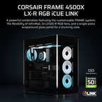 Corsair FRAME 4500X LX-R RGB iCUE LINK Panoramic Glass Mid-Tower PC Case - Black(CC-9011316-WW) - 2