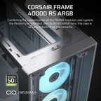 Corsair iCUE LINK 5000T LX RGB Tempered Glass Mid-Tower Case - White(CC-9011299-WW) - 3