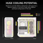 Corsair iCUE LINK 5000T LX RGB Tempered Glass Mid-Tower Case - White(CC-9011299-WW) - 8