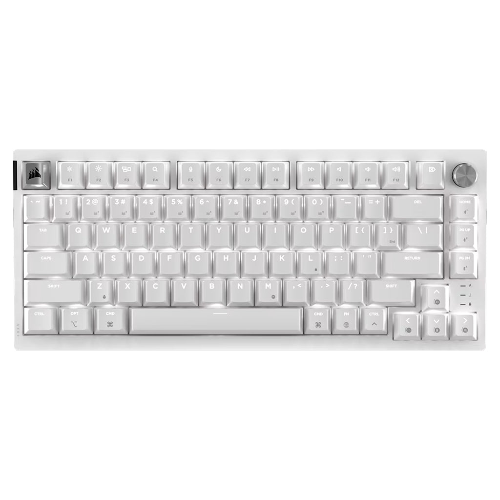 Corsair K65 PLUS WIRELESS 75% RGB Mechanical Gaming Keyboard - Frost White(CH-91D451E-NA) - 1