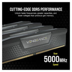 Corsair Vengeance 32GB (2x 16GB) DDR5 6000MHz CL30 Desktop Memory - Black(CMK32GX5M2B6000C30) - 6