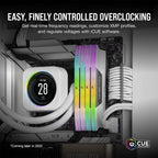 Corsair Vengeance RGB 32GB (2x16GB) DDR5 6000MHz CL36 Desktop Memory - White(CMH32GX5M2E6000Z36W ) - 4