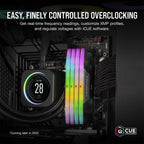 Corsair Vengeance RGB 32GB (2x16GB) DDR5 6000MHz CL38 Desktop Memory - Black(CMH32GX5M2B6000C38) - 9