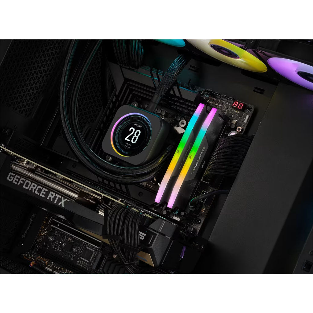 Corsair Vengeance RGB 32GB (2x16GB) DDR5 6000MHz CL38 Desktop Memory - Black(CMH32GX5M2B6000C38) - 11
