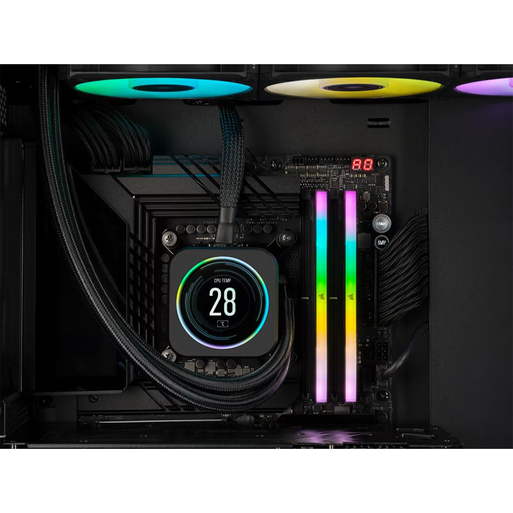 Corsair Vengeance RGB 32GB (2x16GB) DDR5 6000MHz CL38 Desktop Memory - Black(CMH32GX5M2B6000C38) - 5