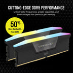 Corsair Vengeance RGB 32GB (2x16GB) DDR5 6000MHz CL38 Desktop Memory - Black(CMH32GX5M2B6000C38) - 6