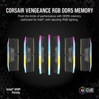 Corsair Vengeance RGB 32GB (2x16GB) DDR5 6000MHz CL38 Desktop Memory - Black(CMH32GX5M2B6000C38) - 7