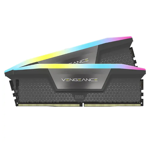 Corsair Vengeance RGB 32GB (2x16GB) DDR5 6000MHz CL38 Desktop Memory - Grey(CMH32GX5M2B6000Z38) - 1