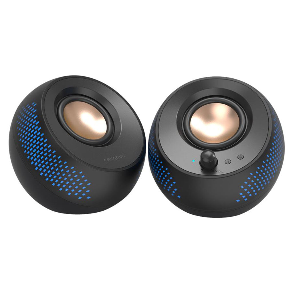 Creative Pebble X 2.0 USB-C RGB Speakers - Black(51MF1715AA000) - 2