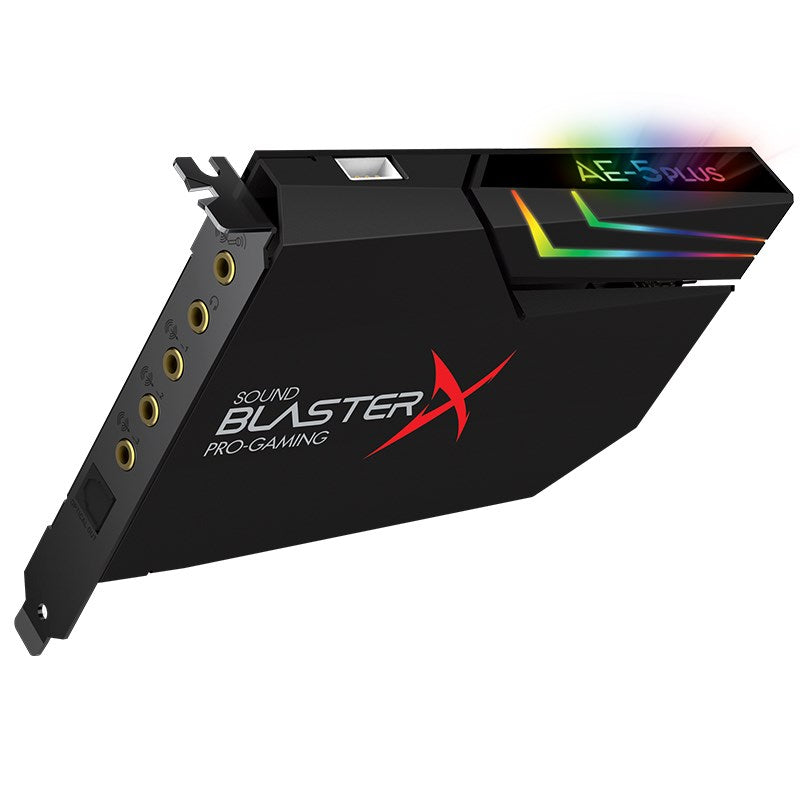 Creative Sound BlasterX AE-5 Plus Hi-res PCI-e DAC RGB Gaming Sound Card(70SB174000003) - 3