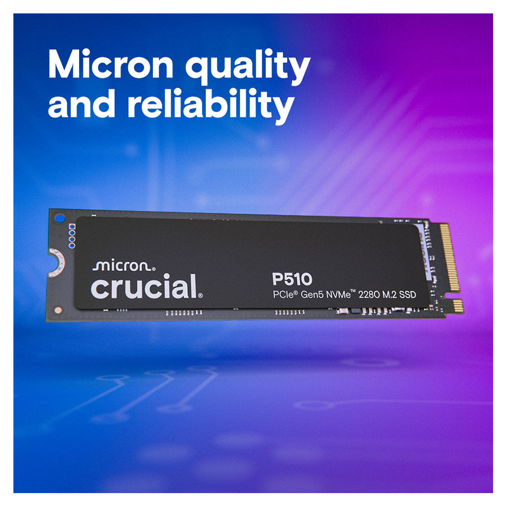 Crucial P510 2TB PCIe 5.0 NVMe M.2 2280 SSD - CT2000P510SSD8(CT2000P510SSD8) - 9