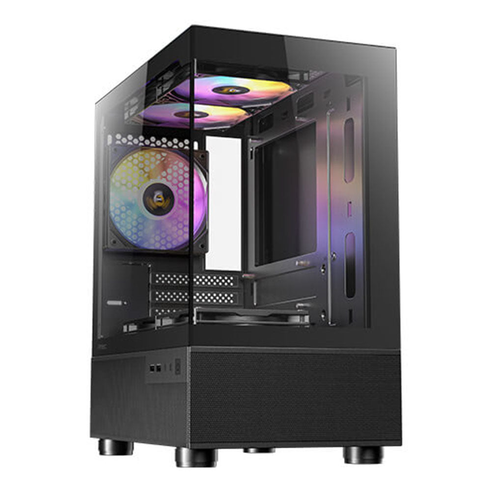 Antec CX200M Elite Tempered Glass RGB Micro-ATX Mini Tower Case - Black(CX200M Elite) - 3