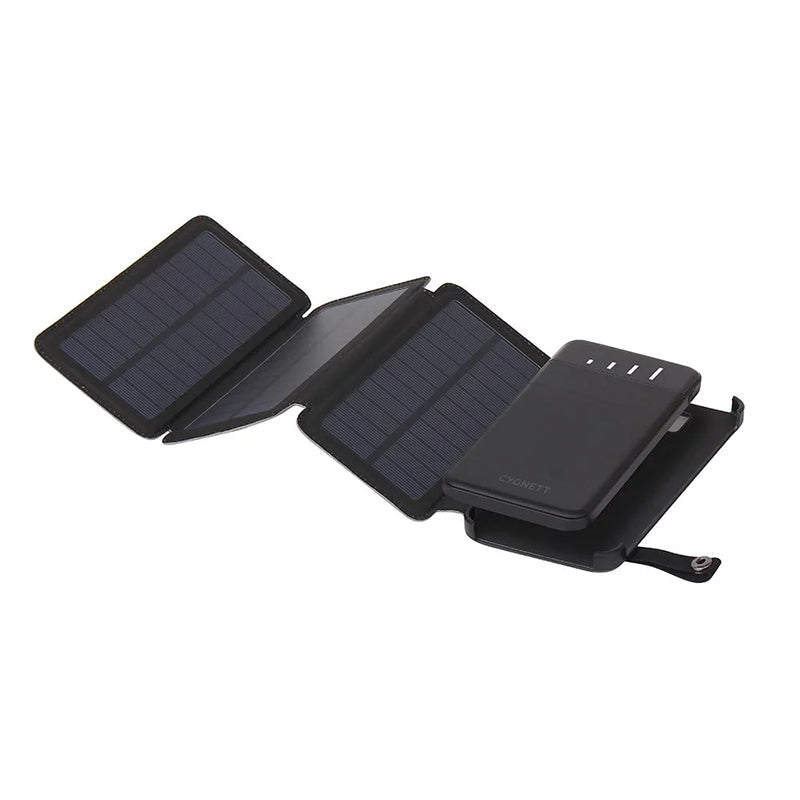 Cygnett ChargeUp Explorer 8000 mAh Power Bank with Solar Panels - Black(CY2805PBCHE) - 1