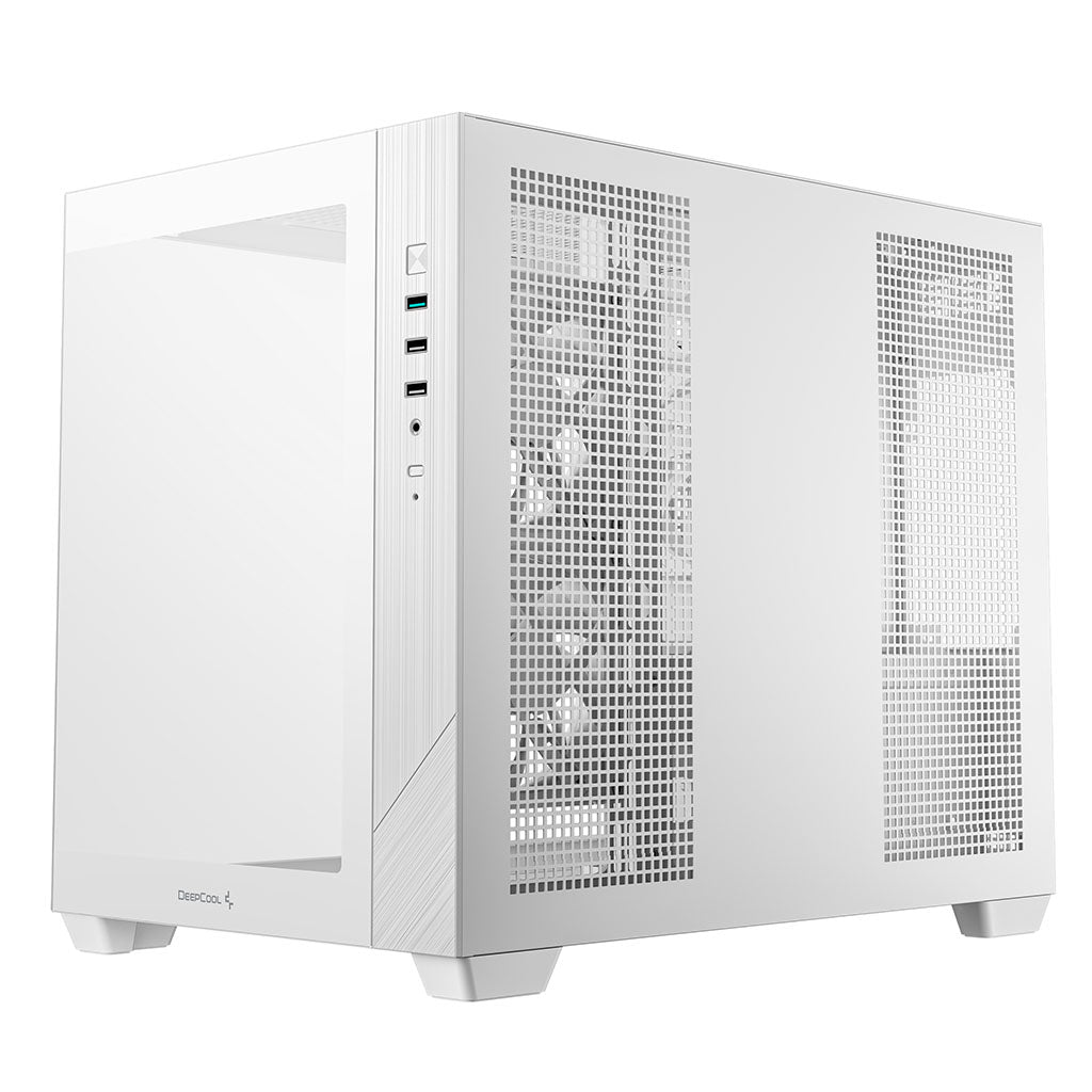 DeepCool CG330 3F WH Micro-ATX Compact PC Case - White(R-CG330-WHNGM3-G) - 3