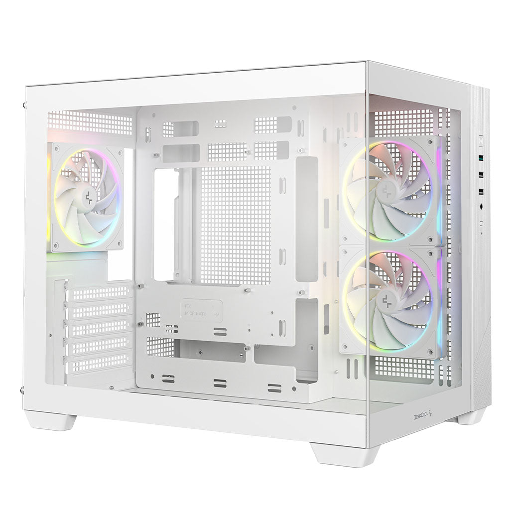 DeepCool CG330 3F WH Micro-ATX Compact PC Case - White(R-CG330-WHNGM3-G) - 7