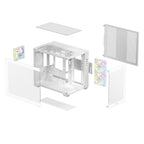 DeepCool CG330 3F WH Micro-ATX Compact PC Case - White(R-CG330-WHNGM3-G) - 10