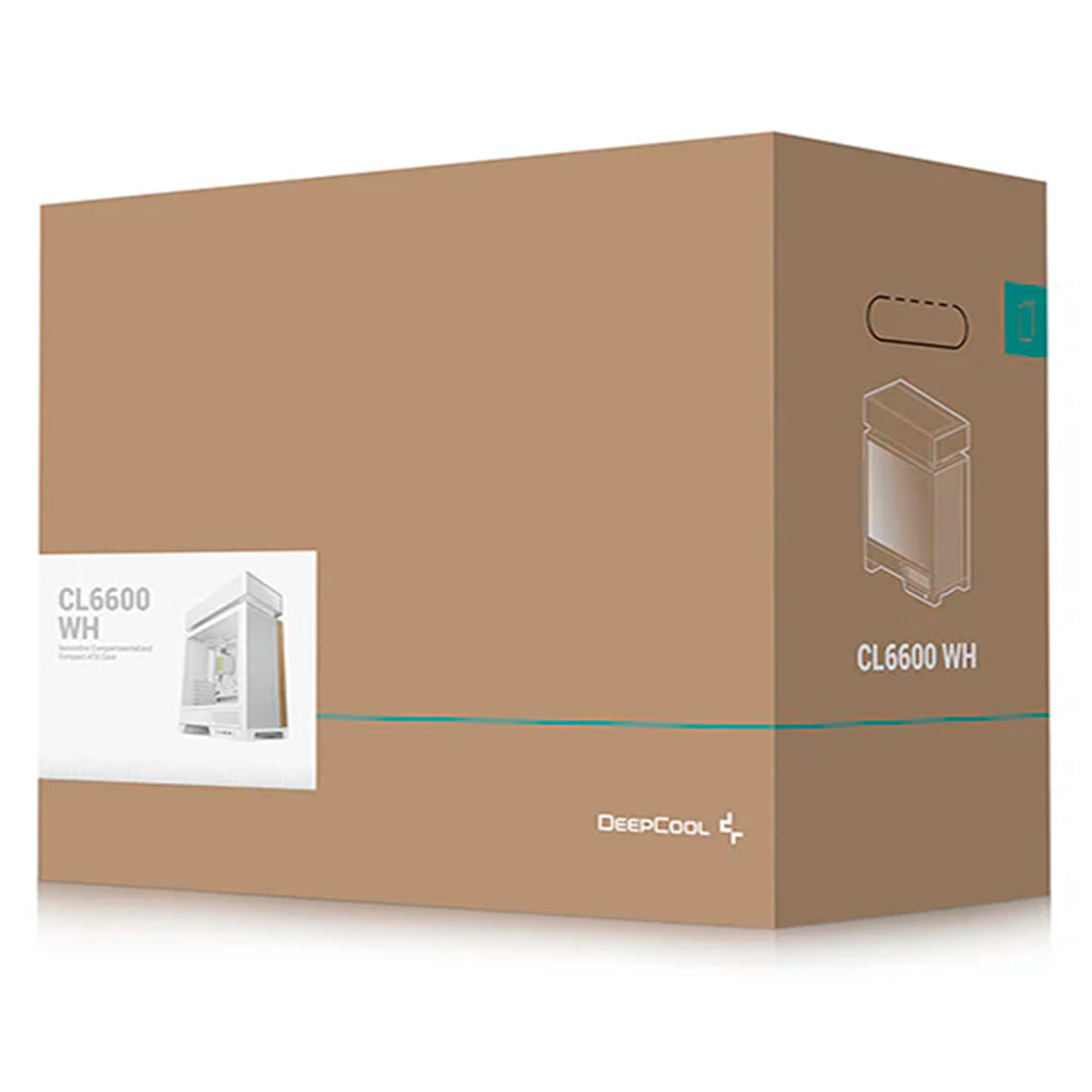DeepCool CL6600 ATX Case with Inbuilt AIO ARGB Liquid Cooler - White(R-CL6600-WHNNA0-G) - 5