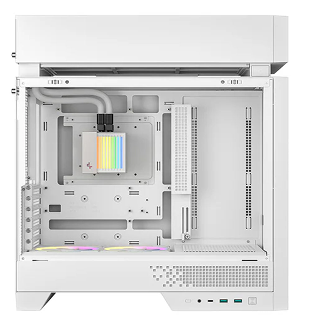 DeepCool CL6600 ATX Case with Inbuilt AIO ARGB Liquid Cooler - White(R-CL6600-WHNNA0-G) - 3