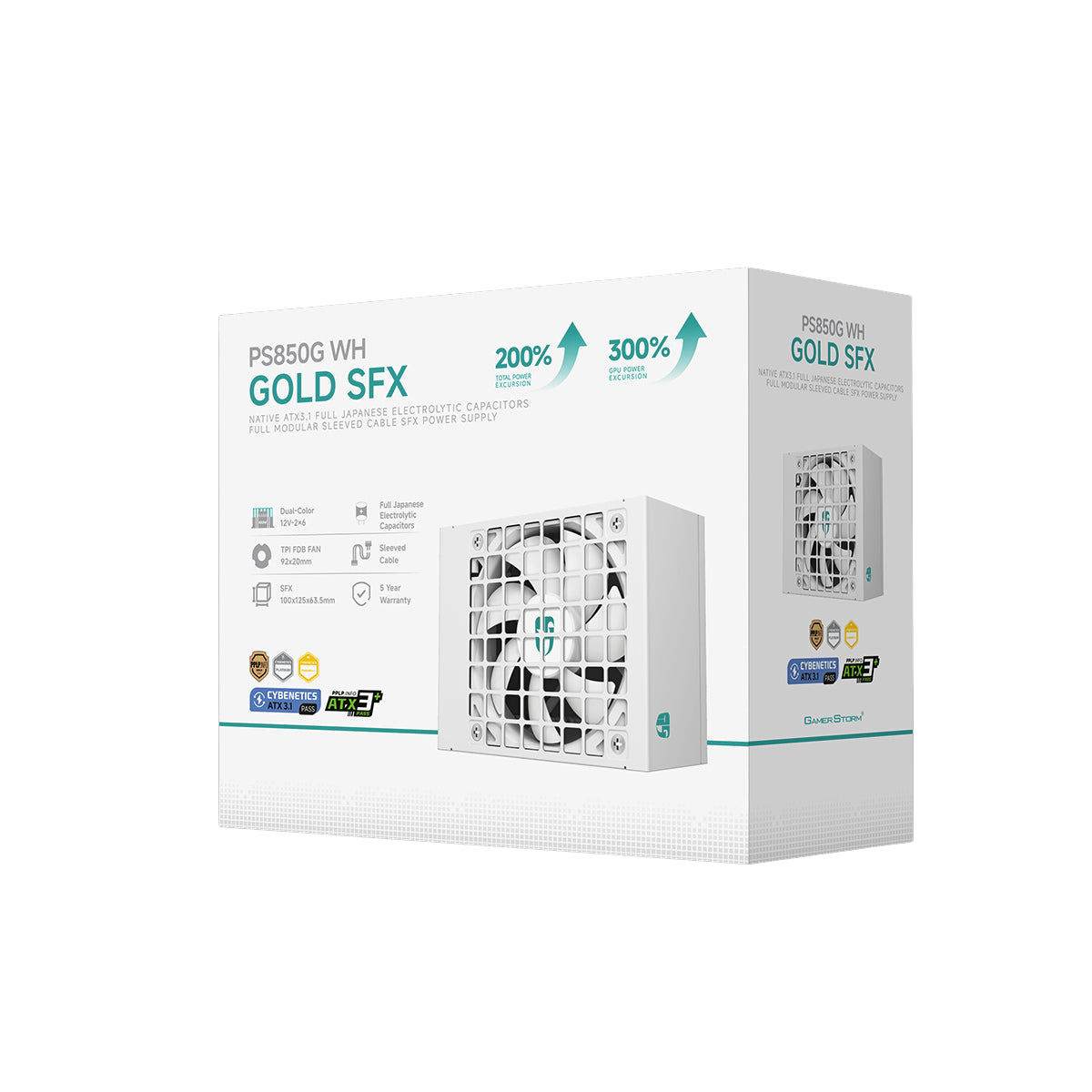Deepcool Gamer Storm PS850G 850W Cybenetics Platinum ATX 3.1 Fully Modular SFX Power Supply - White(R-PS850G-FE0W-JGAU) - 6