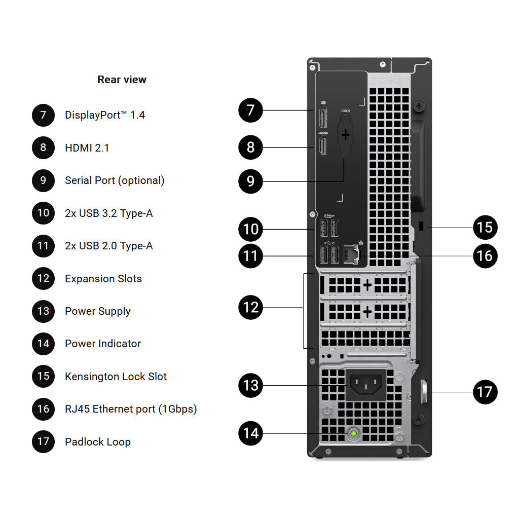 Dell Pro Slim SFF Desktop PC - Intel Core i5-1440, 16GB RAM, 512GB SSD, WiFi+BT, Windows 11 Pro - 1 YR ONSITE WARRANTY(BTOR004_QVS1260_AU) - 3