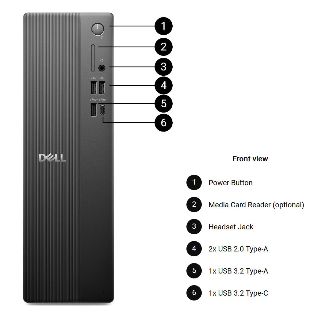 Dell Pro Slim SFF Desktop PC - Intel Core i5-1440, 16GB RAM, 512GB SSD, WiFi+BT, Windows 11 Pro - 1 YR ONSITE WARRANTY(BTOR004_QVS1260_AU) - 2