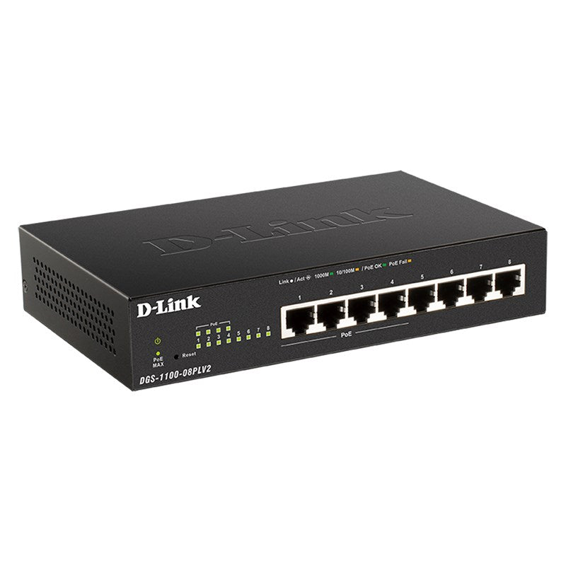 D-Link 8-Port Gigabit Smart Managed PoE Switch with 4 PoE Ports(DGS-1100-08PLV2) - 3