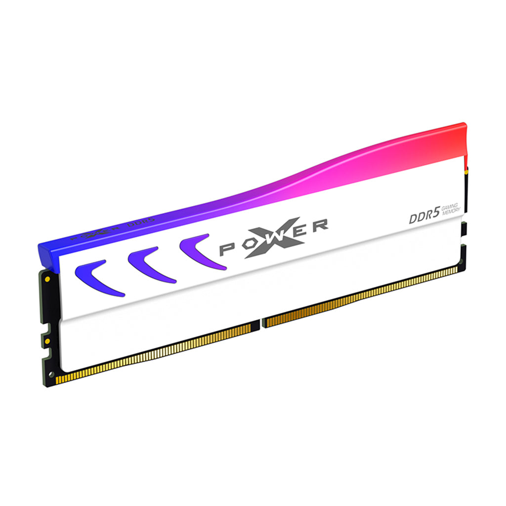 Silicon Power XPOWER Storm RGB 64GB (2x 32GB) DDR5 6000MHz CL38 Memory - White(SP064GXLWU60BFDL) - 2