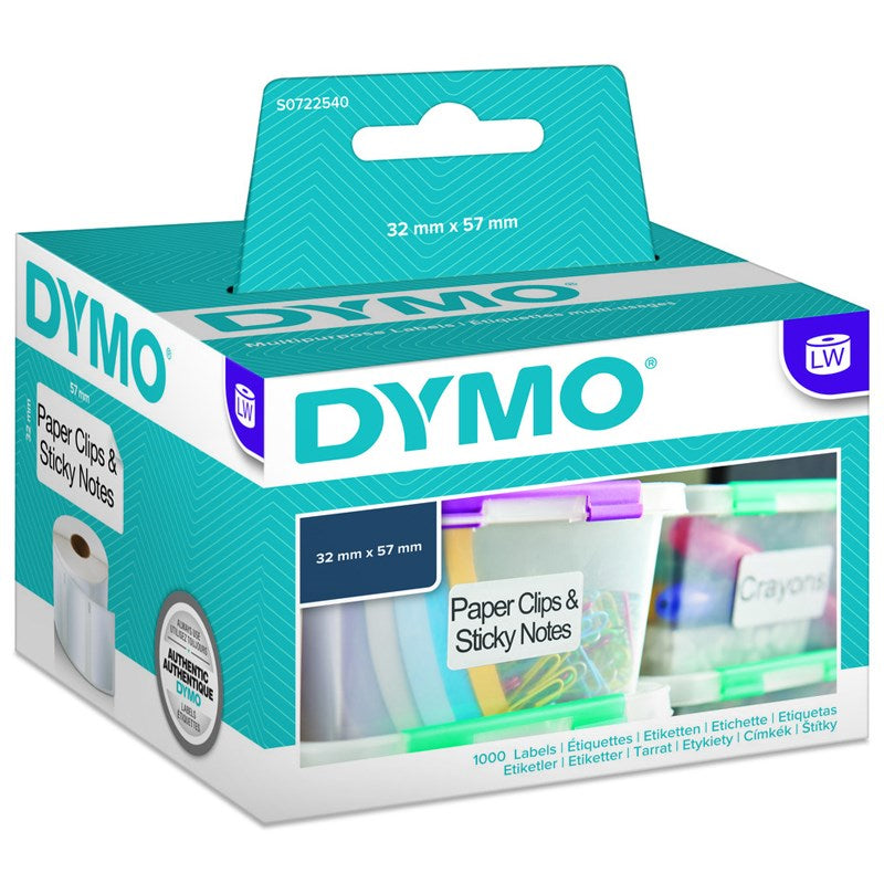 Dymo LabelWriter Multi-Purpose Label 32mm x 57mm - 1000 Labels(S0722540) - 1